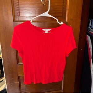 Red Cropped T-Shirt